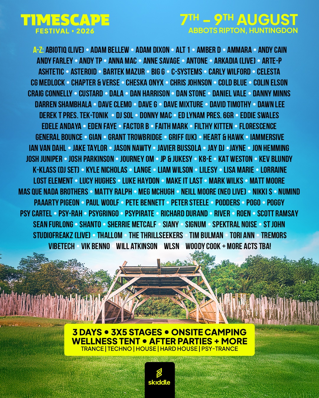 Timescape Festival 2026 Lineup Announcement