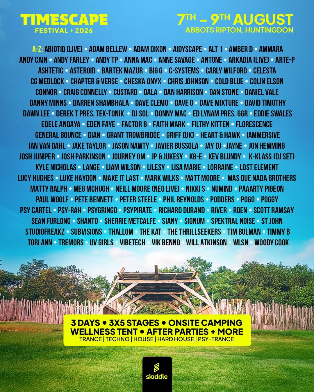 Timescape Festival 2026 Lineup Announcement